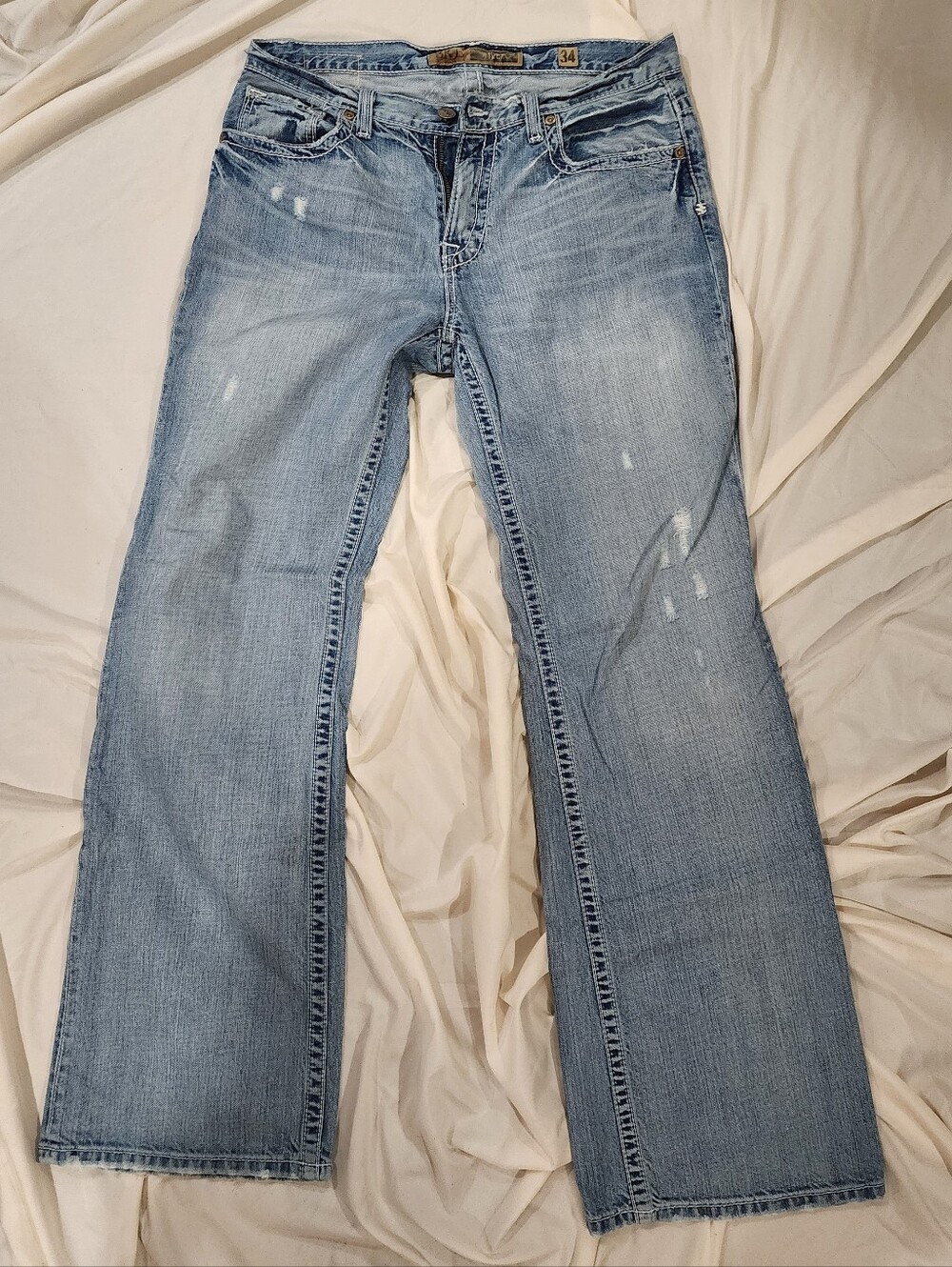 BKE Tyler Light Blue Jeans Mens 34x34